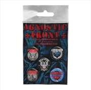 Buy Agnostic Front Button Badge Set