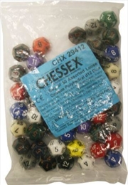 Buy BULK D12 Dice Assorted Loose Opaque Polyhedral (50 Dice in Bag)