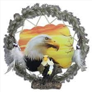 Buy Eagle Head Dreamcatcher Plaque with Holographic Artwork