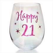 Buy 21st Birthday Irid Wine Glass