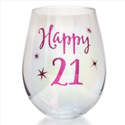 Buy 21st Birthday Irid Wine Glass