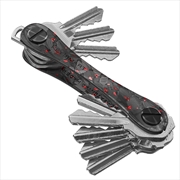 Buy KeySmart Orginal - Compact Key Holder and Keychain Organiser (Up to 8 Keys) - Red Forged Carbon