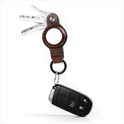 Buy KeySmart Air - Compact Leather Key Holder and Case for Apple Airtag - Brown
