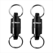 Buy KeySmart MagConnect - Magnetic Keychain For Quick, Secure Key Attachment - Black - 2 Pack