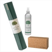 Buy Jade Yoga Harmony Mat - Jade Green & Jade Yoga Cork Yoga Block - Small + Jade Yoga Plant Based Mat W