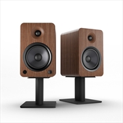 Buy Kanto YU4 140W Powered Bookshelf Speakers with Bluetooth® and Phono Preamp - Pair, Walnut with SP6HD