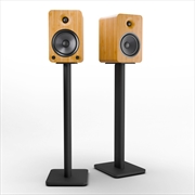 Buy Kanto YU6 200W Powered Bookshelf Speakers with Bluetooth® and Phono Preamp - Pair, Bamboo with SP26P