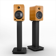 Buy Kanto YU6 200W Powered Bookshelf Speakers with Bluetooth® and Phono Preamp - Pair, Bamboo with SX22