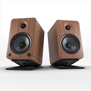 Buy Kanto YU6 200W Powered Bookshelf Speakers with Bluetooth® and Phono Preamp - Pair, Walnut with S6 Bl