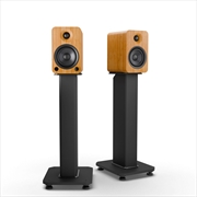 Buy Kanto YU4 140W Powered Bookshelf Speakers with Bluetooth® and Phono Preamp - Pair, Bamboo with SX22
