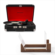 Buy Crosley Cruiser Bluetooth Portable Turntable - Black + Bundled Crosley Record Storage Display Stand