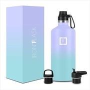 Buy Iron Flask Narrow Mouth Bottle with Spout Lid, Cotton Candy, 64oz/1900ml