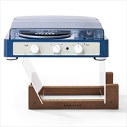 Buy Gadhouse Brad MKII Record Player - Navy + Bundled Crosley Record Storage Display Stand