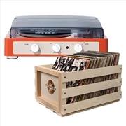 Buy Gadhouse Brad MKII Record Player - Tangerine + Bundled Record Storage Crate