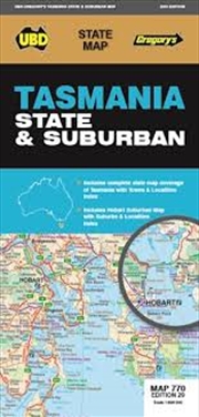Buy Tasmania State & Suburban Map 770 29th ed
