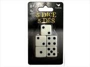 Buy Dice: Pack Of 5 16mm (Cardinal)