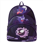 Buy Loungefly Pokemon - Gengar Evolution Triple Pocket Backpack