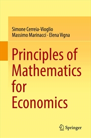 Buy Principles Of Mathematics For Economics