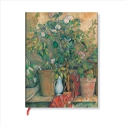Buy Cezanne s Terracotta Pots and Flowers Midi Unlined Hardback Journal (Elastic Band Closure)