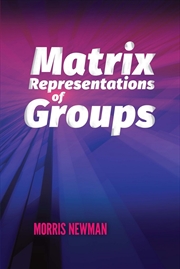 Buy Matrix Representations of Groups