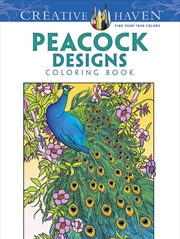 Buy Creative Haven Peacock Designs Coloring Book