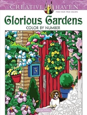Buy Creative Haven Glorious Gardens Color by Number Coloring Book