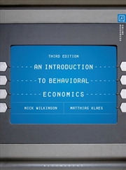 Buy An Introduction To Behavioral Economics