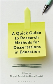 Buy A Quick Guide To Research Methods For Dissertations In Education