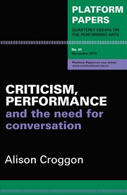 Buy Platform Papers 61: Criticism, Performance and the Need for Conversation