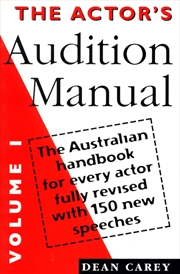 Buy The Actor's Audition Manual: Volume I