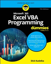 Buy Microsoft 365 Excel Vba Programming For Dummies