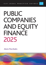 Buy Public Companies And Equity Finance 2025 : Clp Legal Practice Course Guides