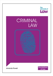 Buy Foundations Of Law - Criminal Law