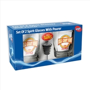 Buy AFL: Gold Coast Suns - S/2 Spirit Glasses & Pourer