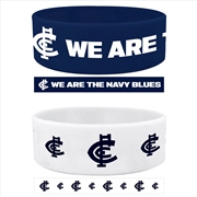 Buy AFL: Carlton - Set Of 2 Wrist Bands
