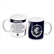Buy AFL: Carlton - Logo And Song Mug