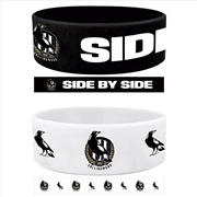 Buy AFL: Collingwood - Set Of 2 Wrist Bands