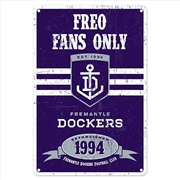 Buy AFL: Fremantle - Retro Metal Sign