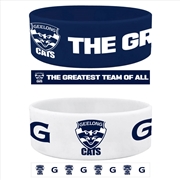 Buy AFL: Geelong - Set Of 2 Wrist Bands