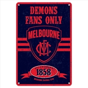 Buy AFL: Melbourne - Retro Metal Sign