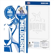 Buy AFL: North Melbourne - 3 Badges On Backing Card