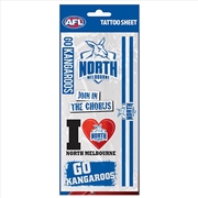 Buy AFL: North Melbourne - Tattoo Sheet