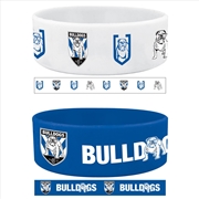 Buy NRL: Bulldogs - Set Of 2 Wrist Bands