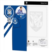 Buy NRL: Bulldogs - 3 Badge Backing Card