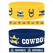 Buy NRL: Cowboys - Set Of 2 Wrist Bands