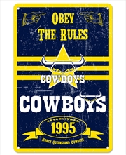 Buy NRL: Cowboys - Retro Metal Sign