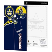 Buy NRL: Cowboys - 3 Badge Backing Card