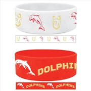 Buy NRL: Dolphins - Set Of 2 Wrist Bands