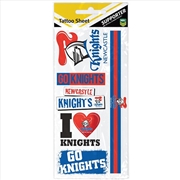 Buy NRL: Knights - Tattoo Sheet