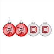 Buy NRL: St George Dragons - S/4 Glitter Baubles